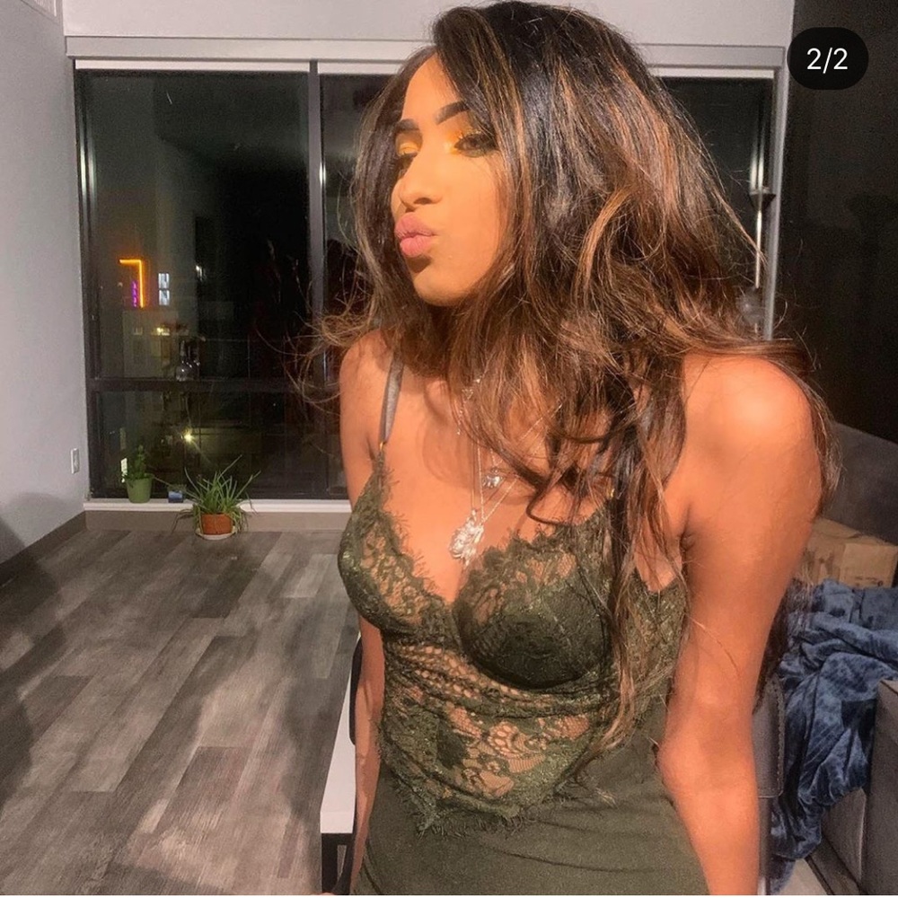 Green Lingerie style dress